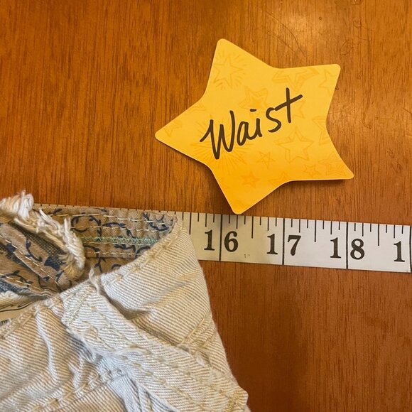 Stitches Authentic Tailored 90s Denim NWT cream low rise flare leg khakis 30 - Picture 3 of 12